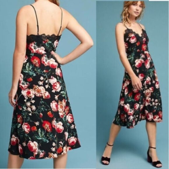 ANTHROPOLOGIE FOXIEDOX AUTUMNAL SLIP DRESS sz S - Picture 7 of 12